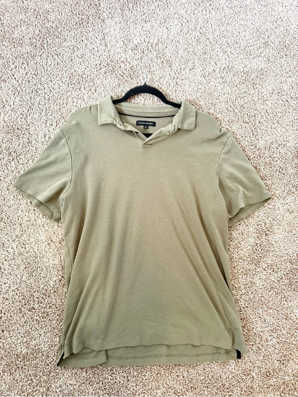 Banana Republic Men’s Khaki Short-Sleeve Polo